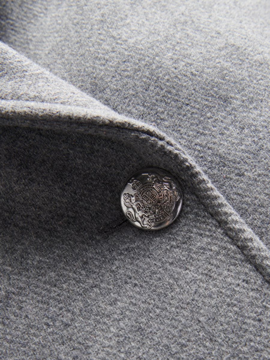 Cropped coat with wool blend - mid grey - RESERVED - 6