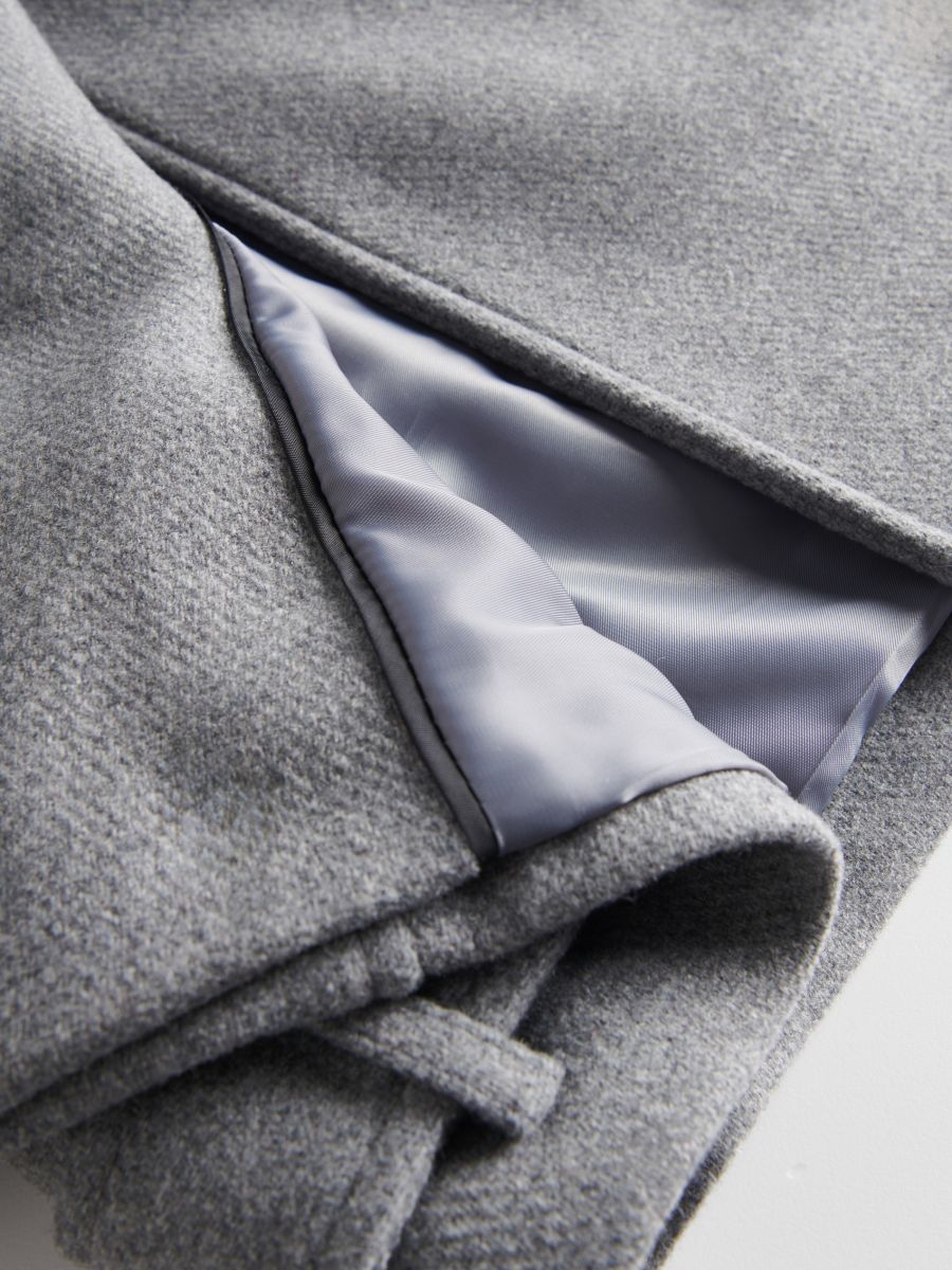 Cropped coat with wool blend - mid grey - RESERVED - 7