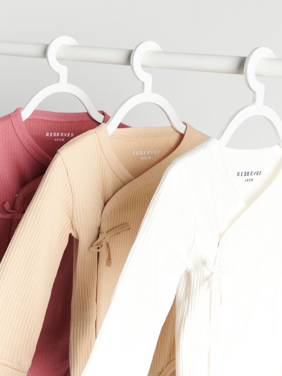 Wrap front bodysuits 3 pack - cream - RESERVED - 4