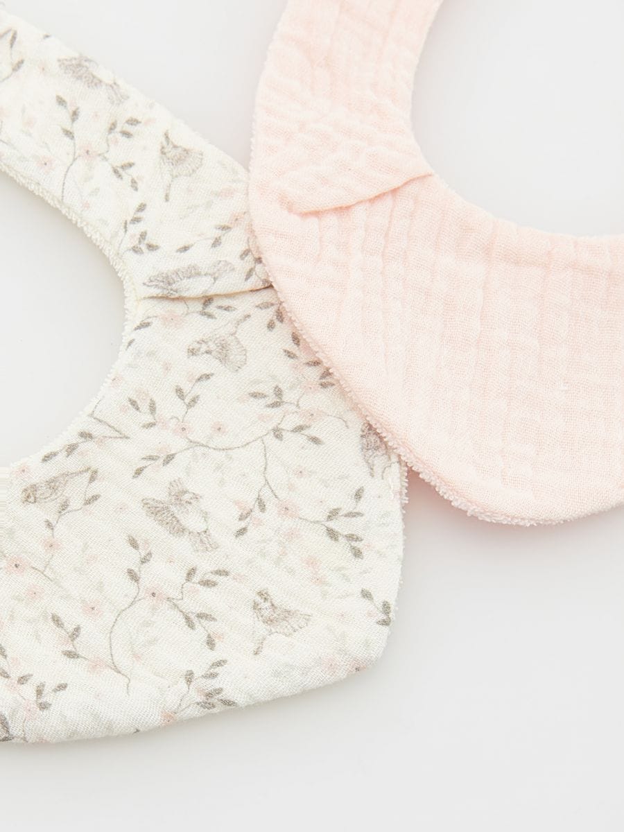 Lätzchen aus Baumwolle, 2er-Pack - creme - RESERVED - 3