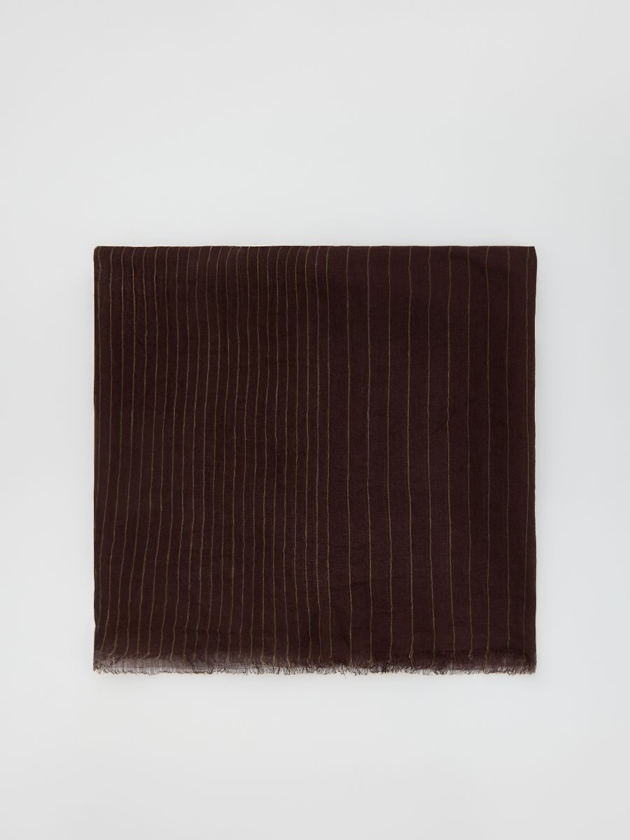LADIES` SCARF - tmavě hnědá - RESERVED