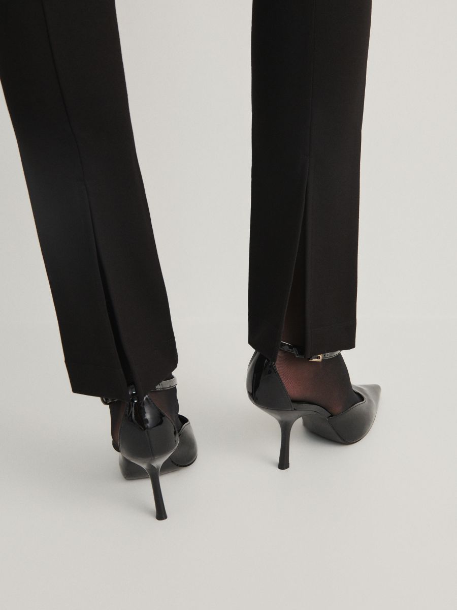Trousers with split hems - black - RESERVED - 3