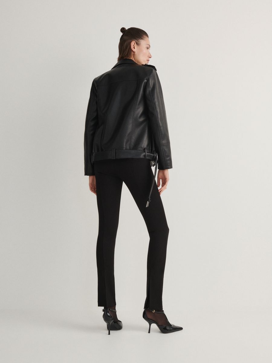 Trousers with split hems - black - RESERVED - 4