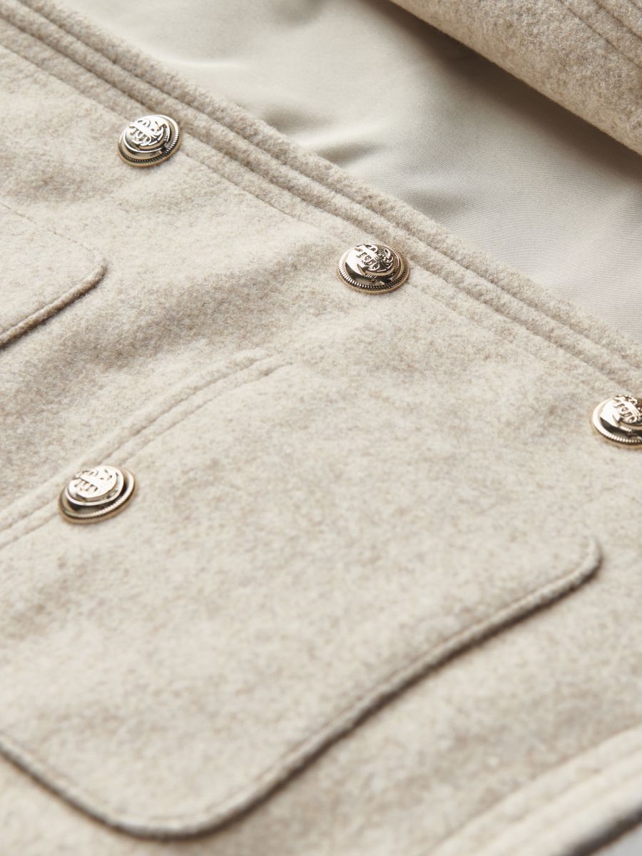 Short jacket with pockets - nude - RESERVED - 6