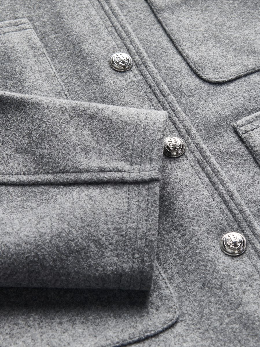 Short jacket with pockets - light grey - RESERVED - 6