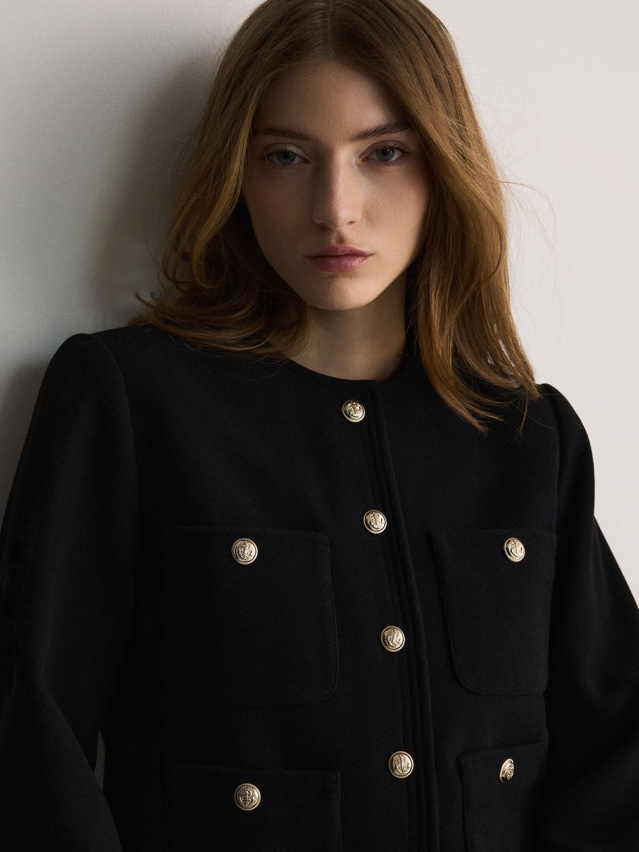 Short jacket with pockets - black - RESERVED - 3