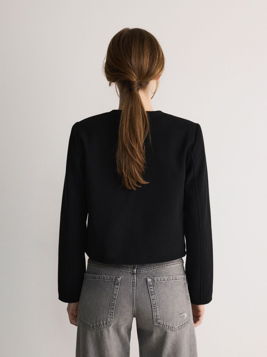 Short jacket with pockets - black - RESERVED - 4