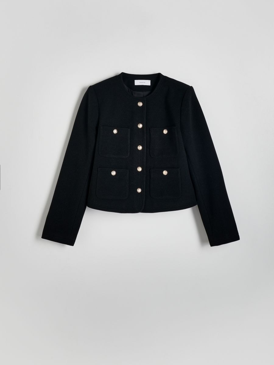 Short jacket with pockets - black - RESERVED - 5