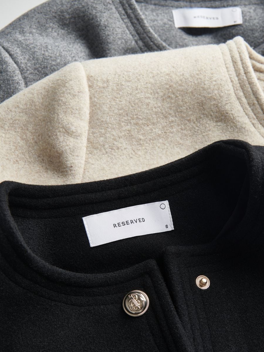 Short jacket with pockets - black - RESERVED - 8
