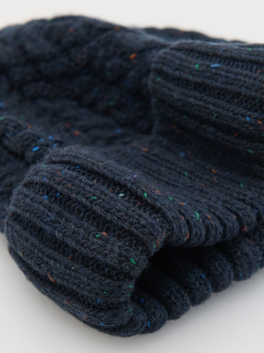 Melange beanie - navy - RESERVED - 2