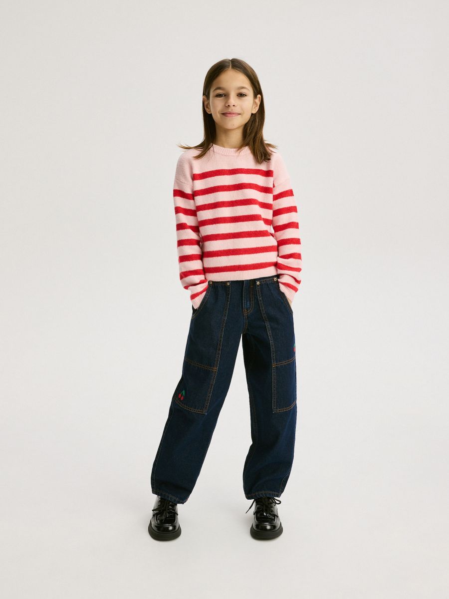 Striped jumper - pink - RESERVED - 4