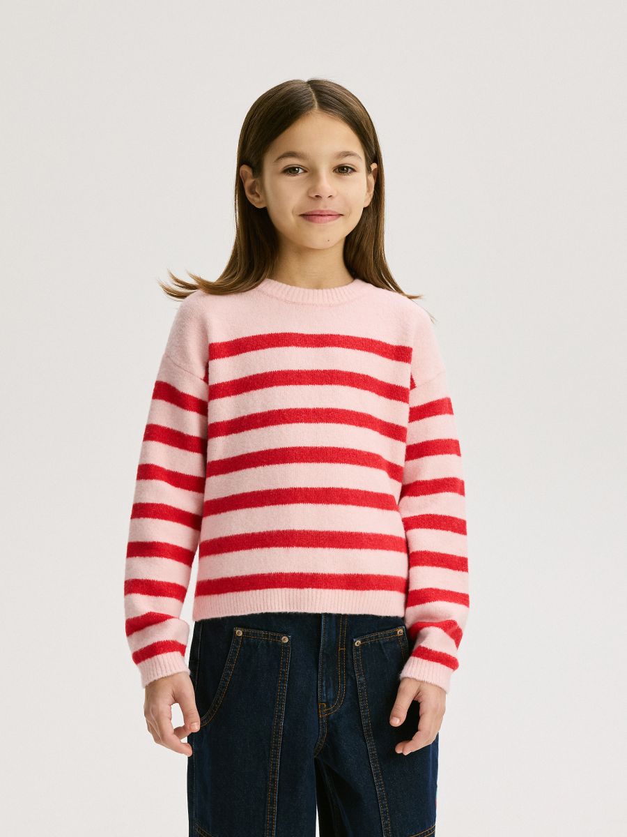 Pull à rayures - Rose - RESERVED - 4