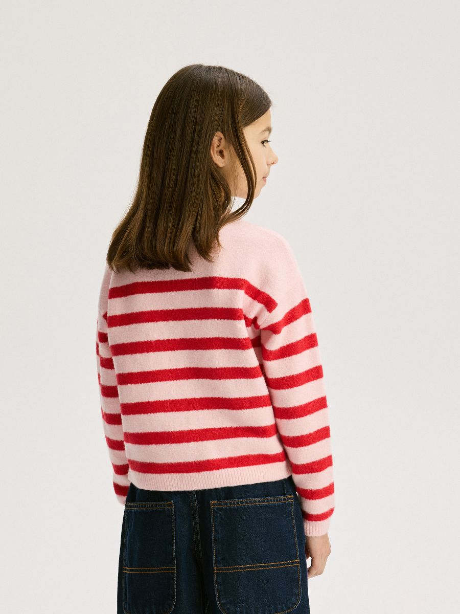 Pull à rayures - Rose - RESERVED - 6