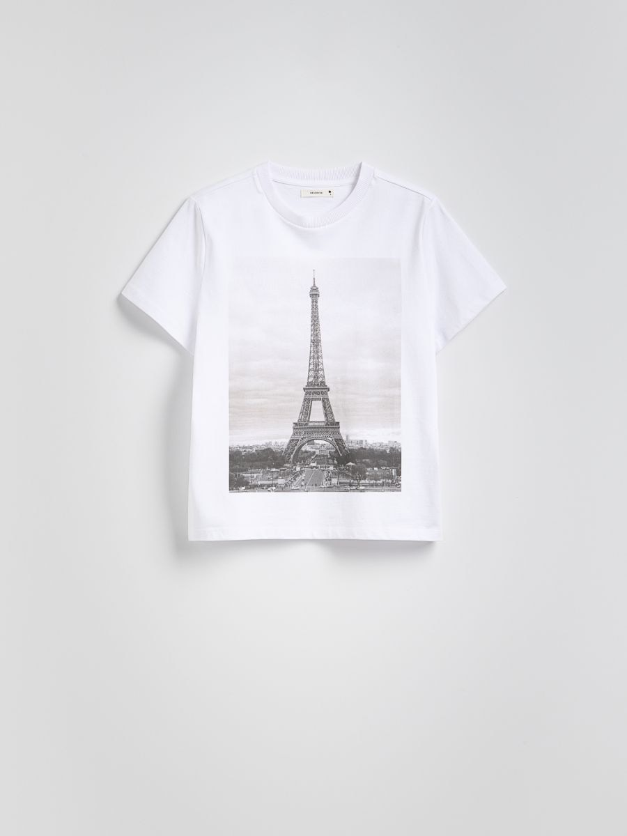 T-shirt with print - white - RESERVED