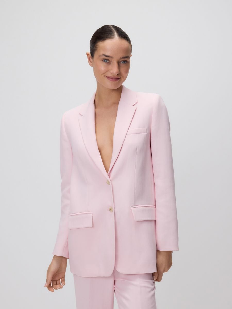 LADIES` BLAZER - пастельний рожевий - RESERVED