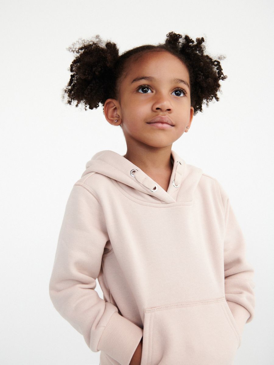 Sweatshirt com capuz com slogan - BEGE - RESERVED - 5