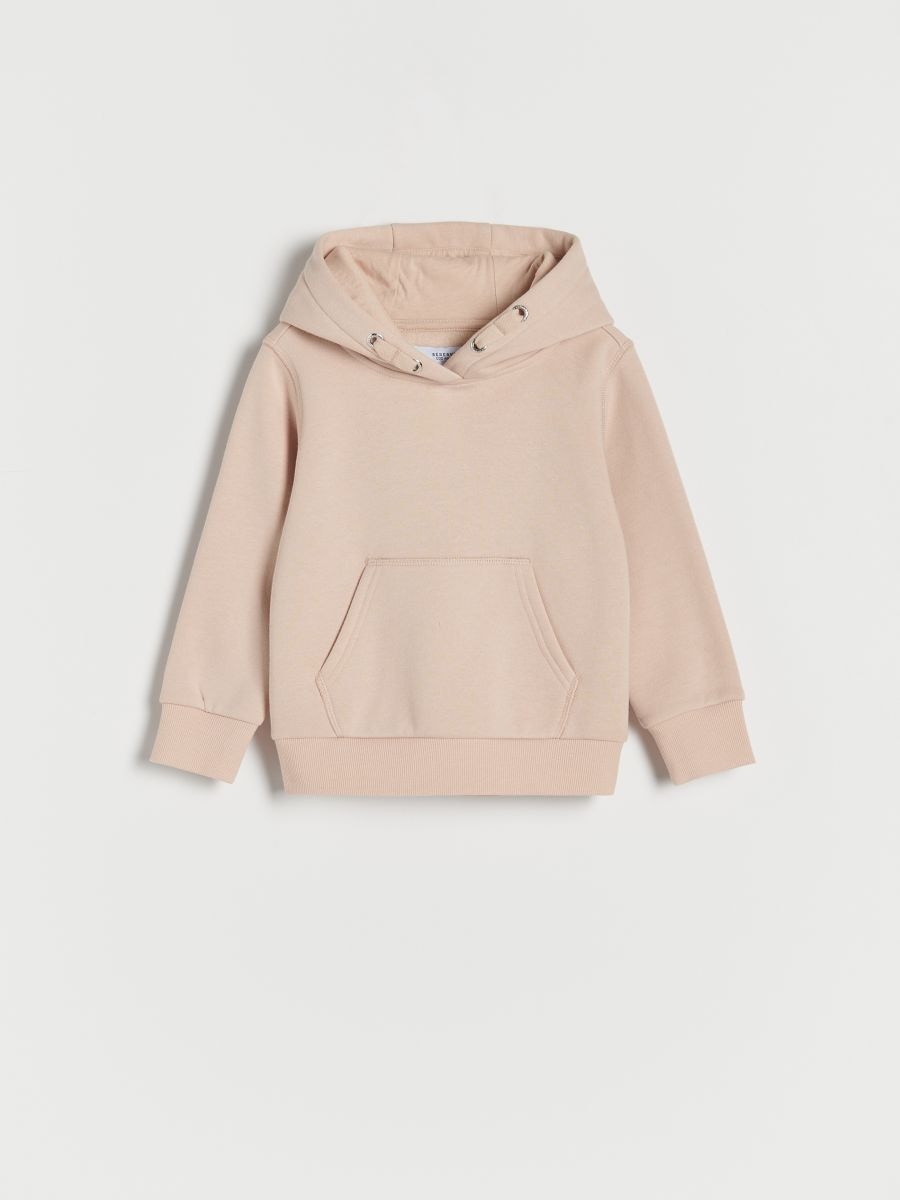 Sweatshirt com capuz com slogan - BEGE - RESERVED - 3