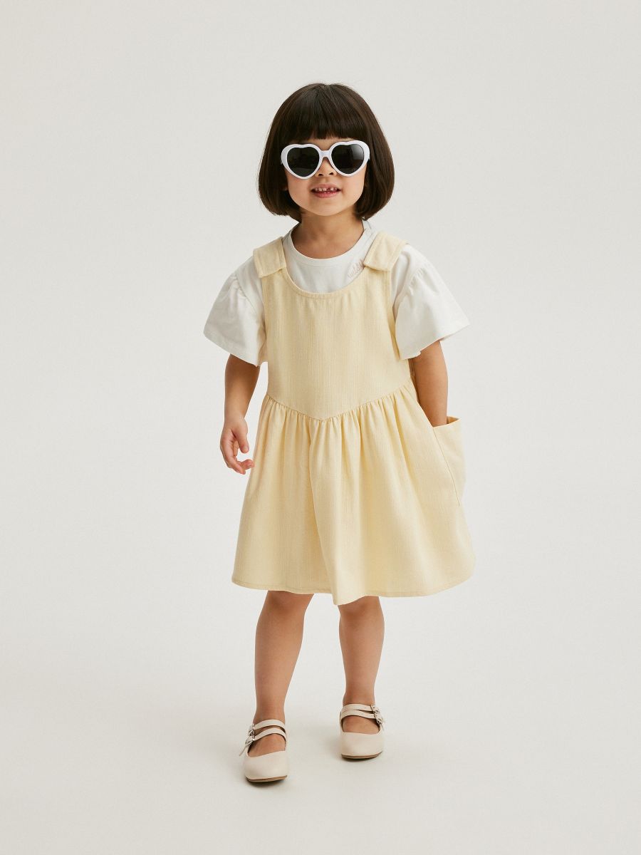 Cotton dress - yellow - RESERVED