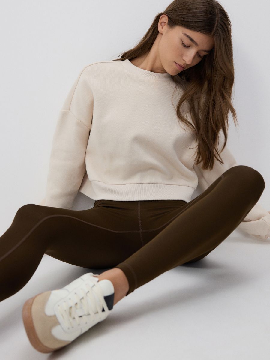 Schlichte Leggings - braun - RESERVED - 2