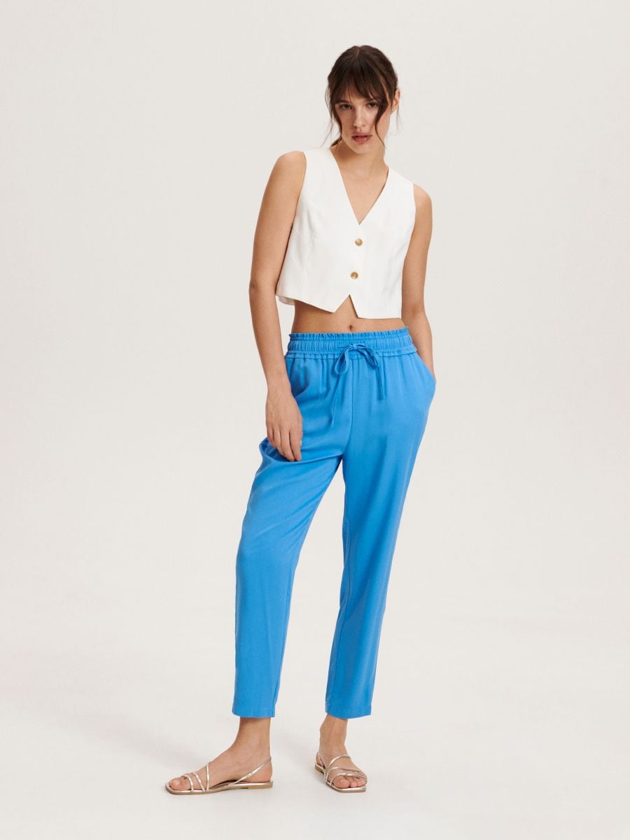 Casual trousers Alberta Ferretti  Viscose blend elasticated waist trousers   V030566180555