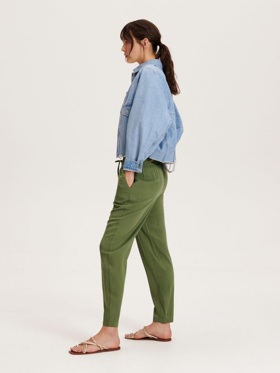 Viscose trousers - green - RESERVED - 2