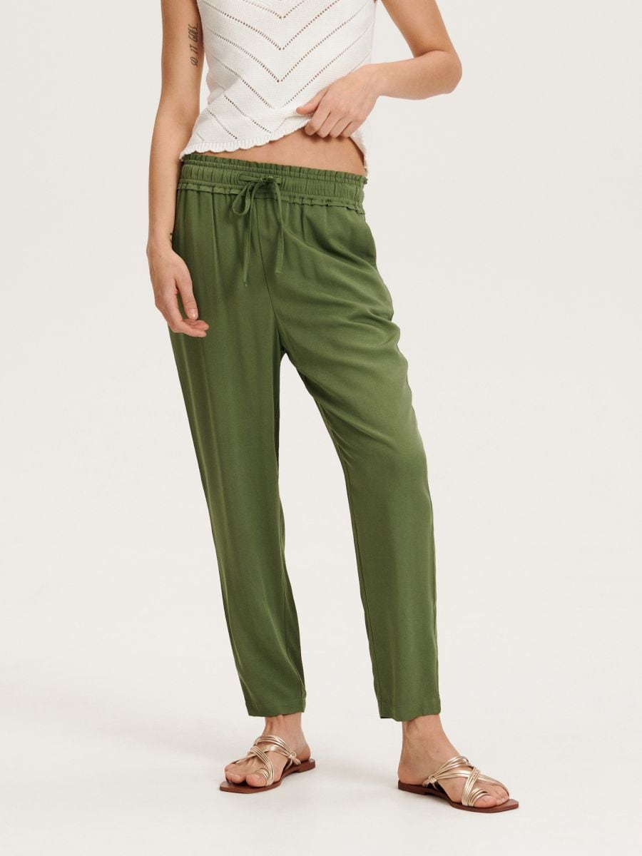 Viscose trousers - green - RESERVED - 3