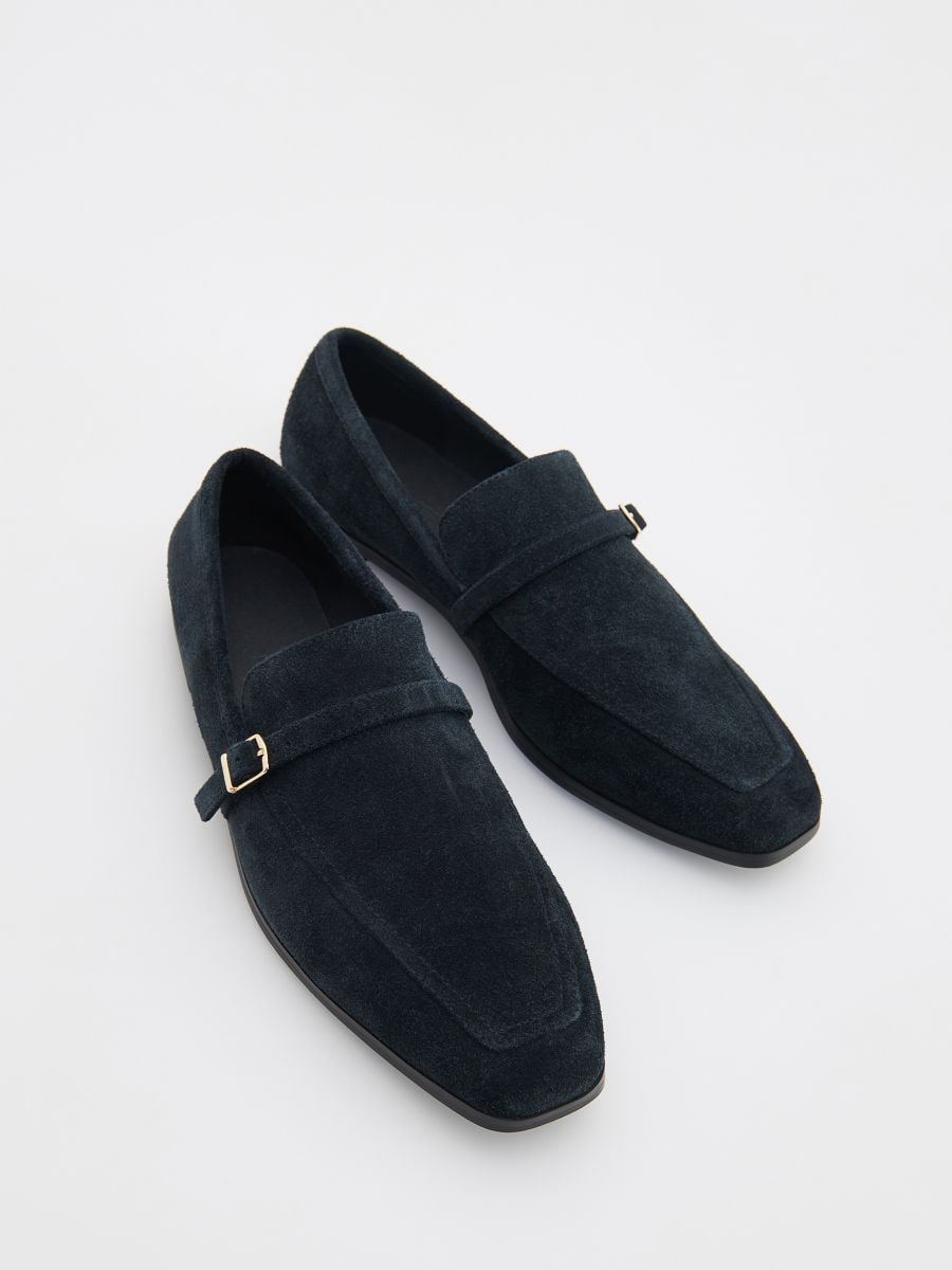Mokasini iz semiša - navy - RESERVED - 3