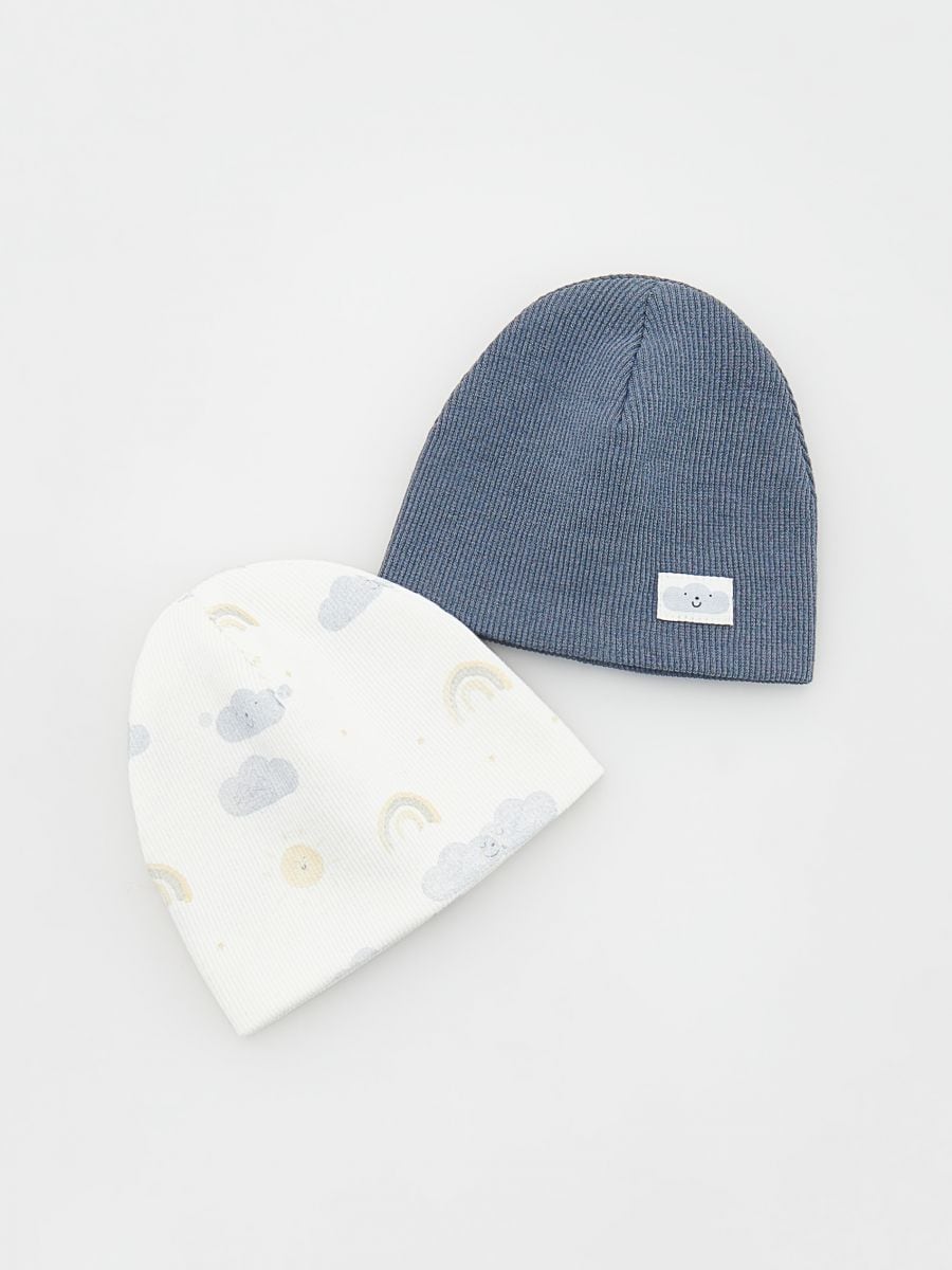 Cotton beanies 2 pack - cream - RESERVED