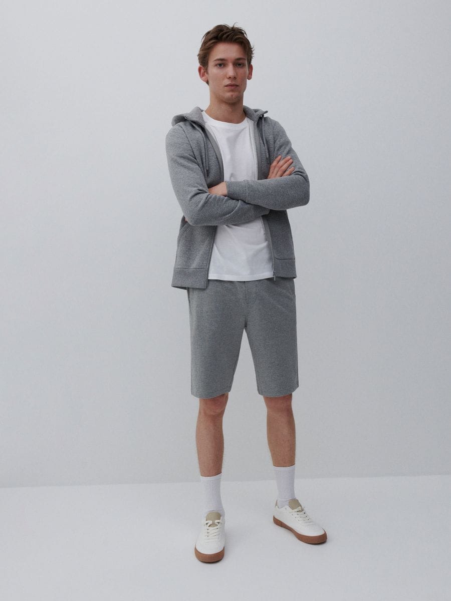 Basic sweat shorts - light grey - RESERVED - 3