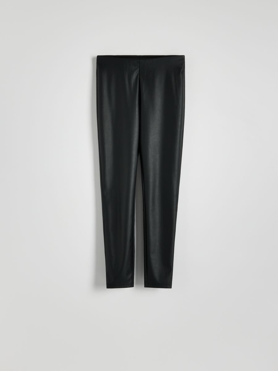 Legginsy z imitacji skóry - czarny - RESERVED - 5