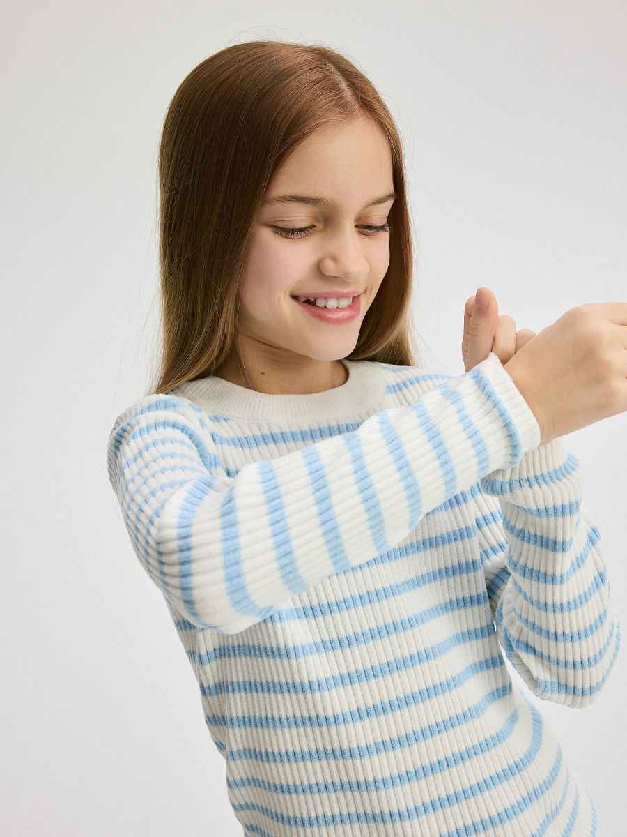 Striped jumper - pale blue - RESERVED - 3