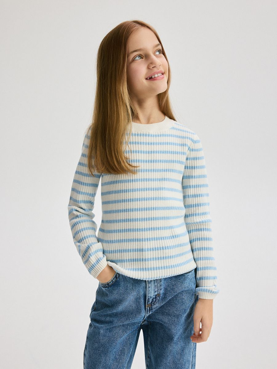 Striped jumper - pale blue - RESERVED - 4