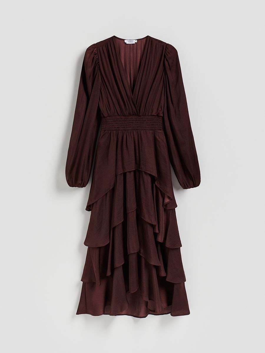 Maxi polka dot dress - maroon - RESERVED