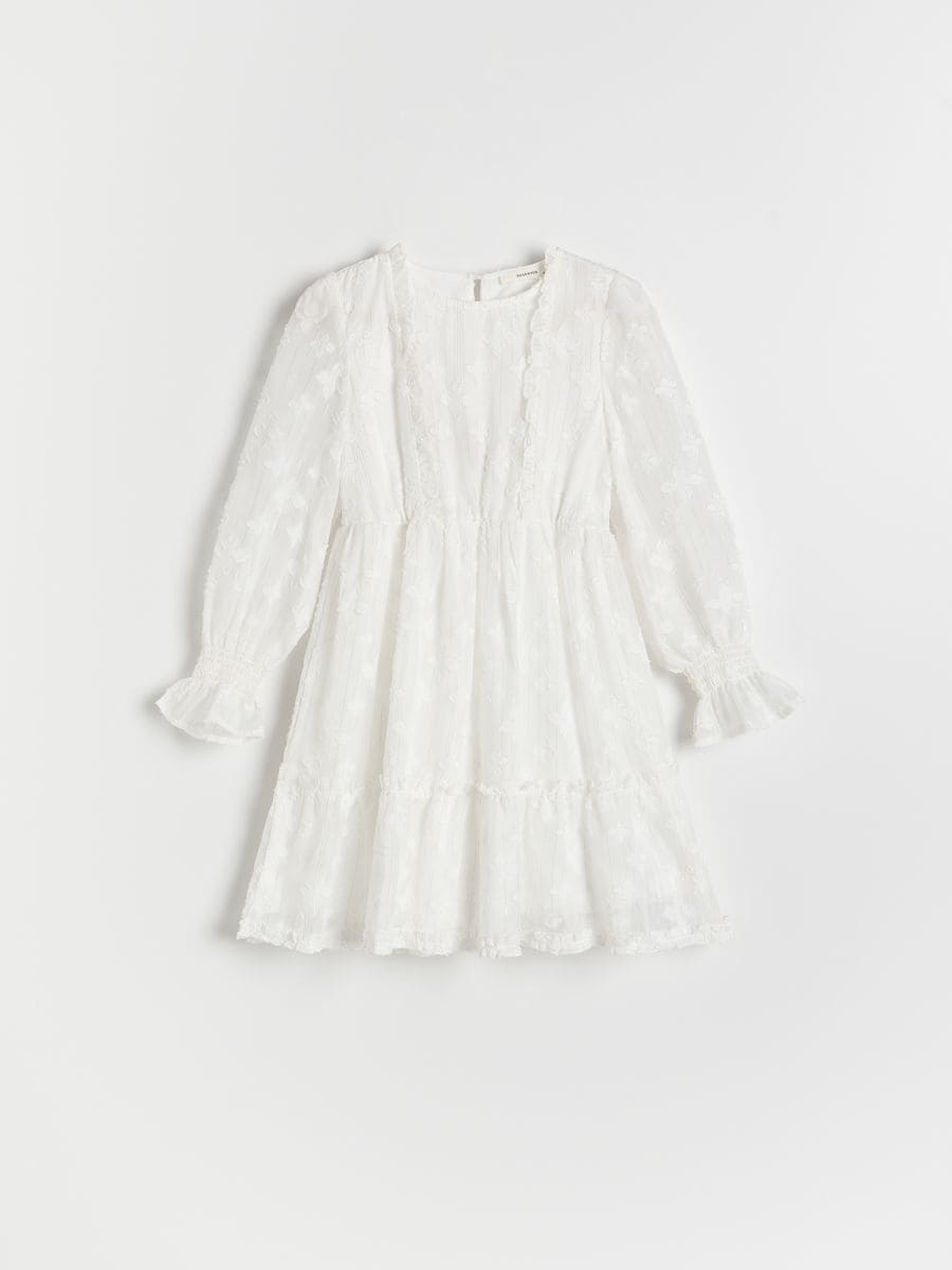 Kleid mit gesticktem Muster - creme - RESERVED - 2