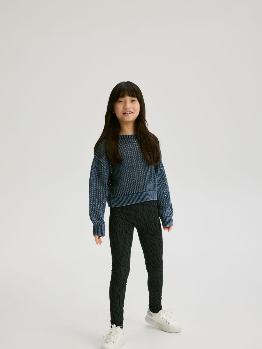 Openwork cotton jumper - navy - RESERVED - 2