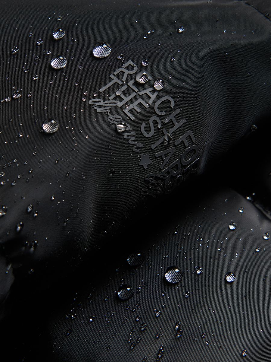 Gesteppt Jacke mit natürlicher Daune - schwarz - RESERVED