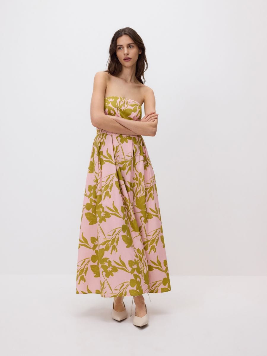 Patterned midi dress - multicolor - RESERVED