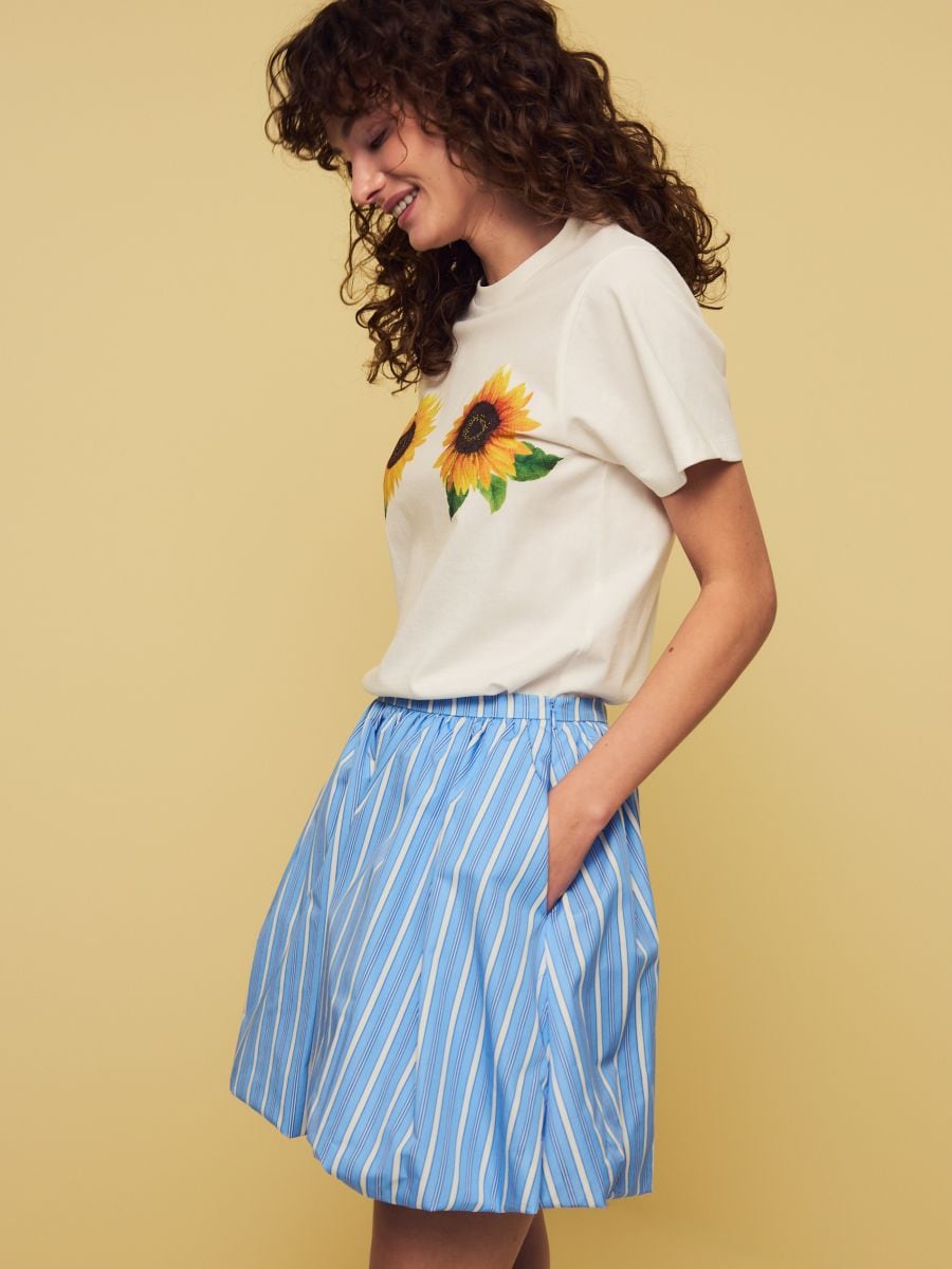 Bubble skirt with stripes - multicolor - RESERVED - 7