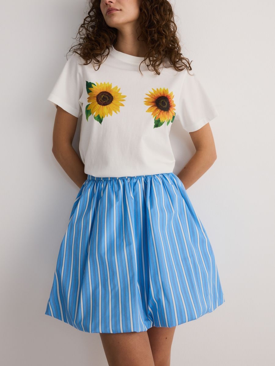 Bubble skirt with stripes - multicolor - RESERVED - 2