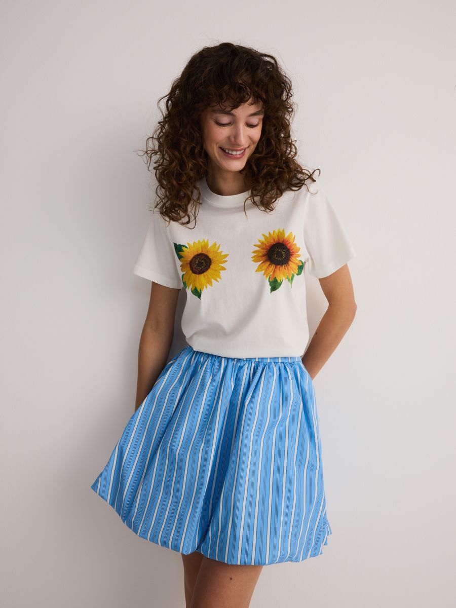 Bubble skirt with stripes - multicolor - RESERVED - 5