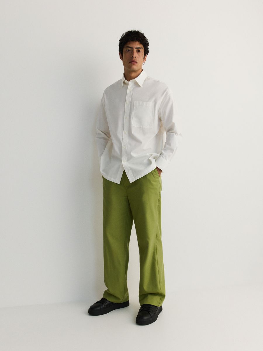 Viscose rich joggers - pale green - RESERVED