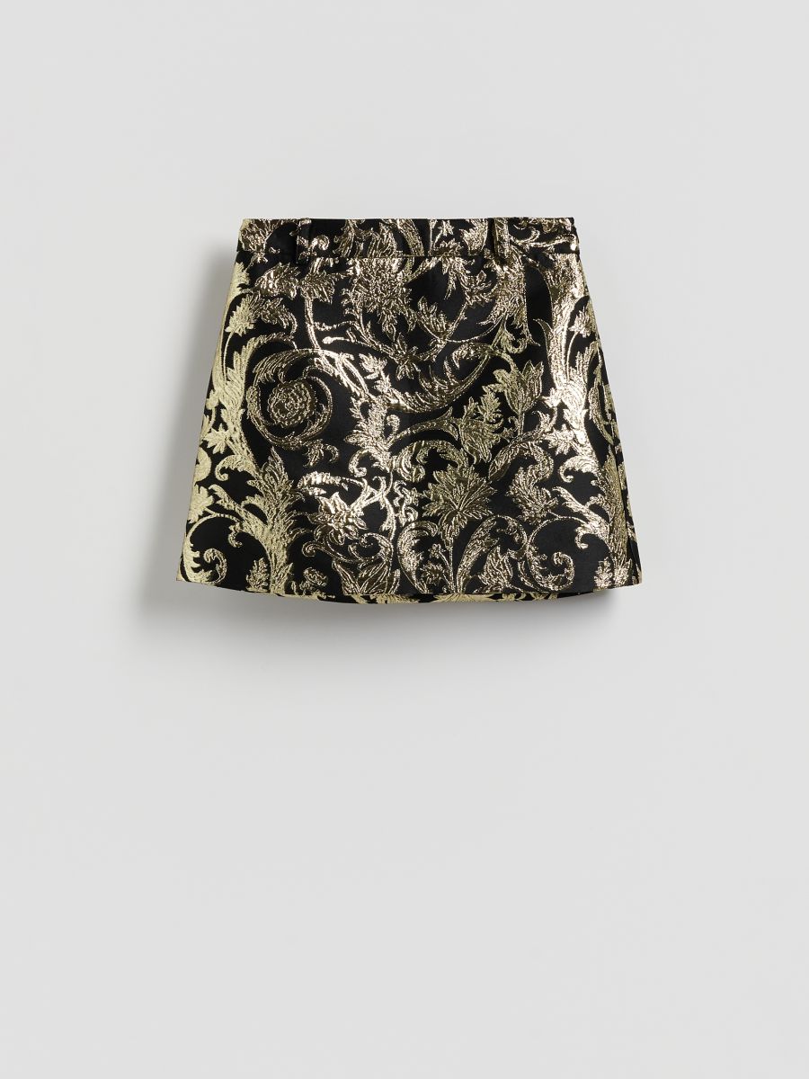 Jacquard mini skirt - golden - RESERVED