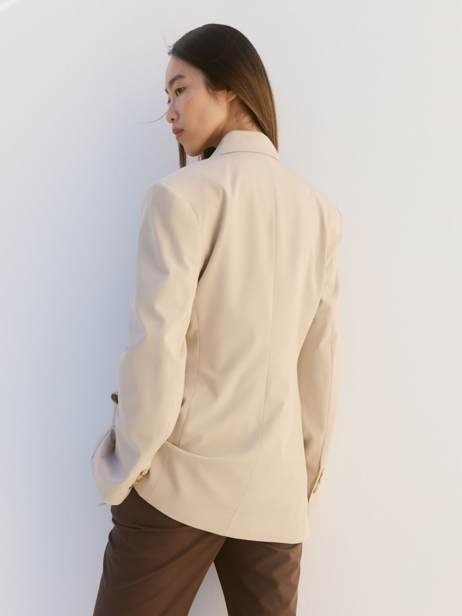 Giacca doppiopetto - beige - RESERVED - 2