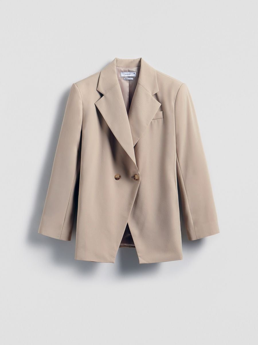 Giacca doppiopetto - beige - RESERVED - 6