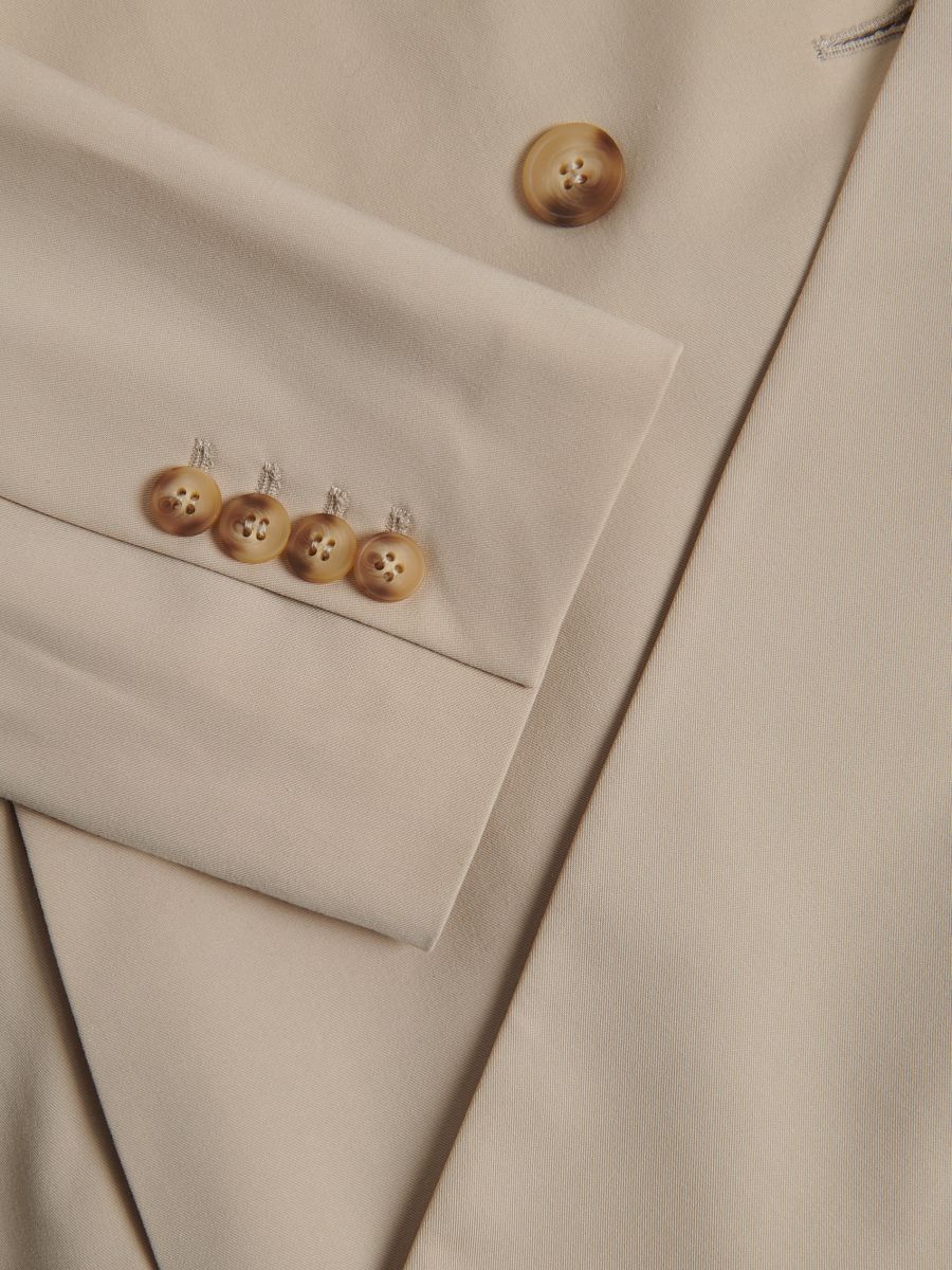 Giacca doppiopetto - beige - RESERVED - 7