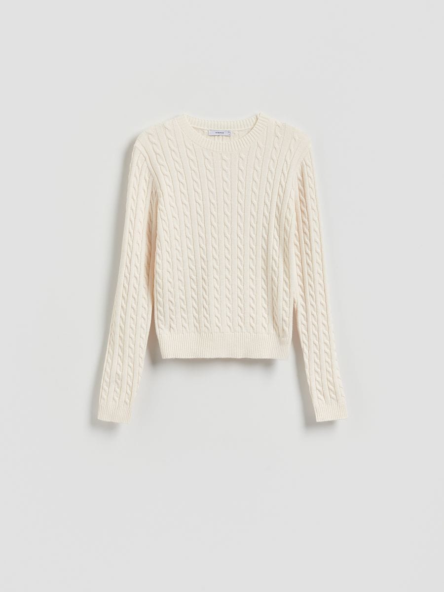 Camisola em malha decorativa - nude - RESERVED