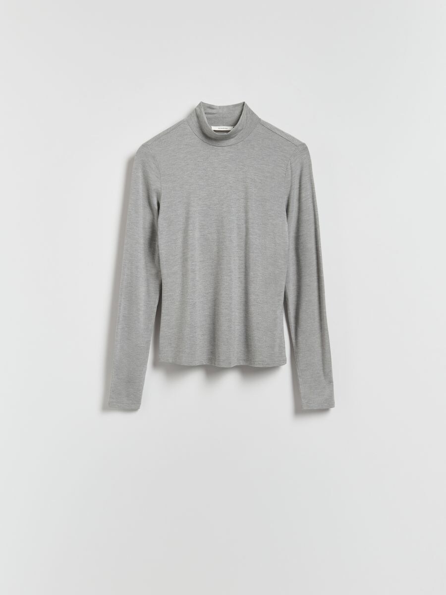 Langarmshirt mit hohem Modalanteil - hellgrau - RESERVED