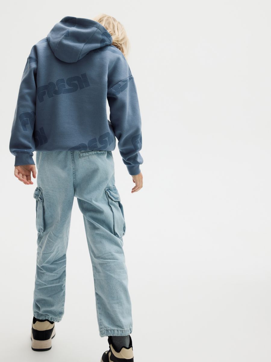 Oversized hoodie - turquoise - RESERVED - 3