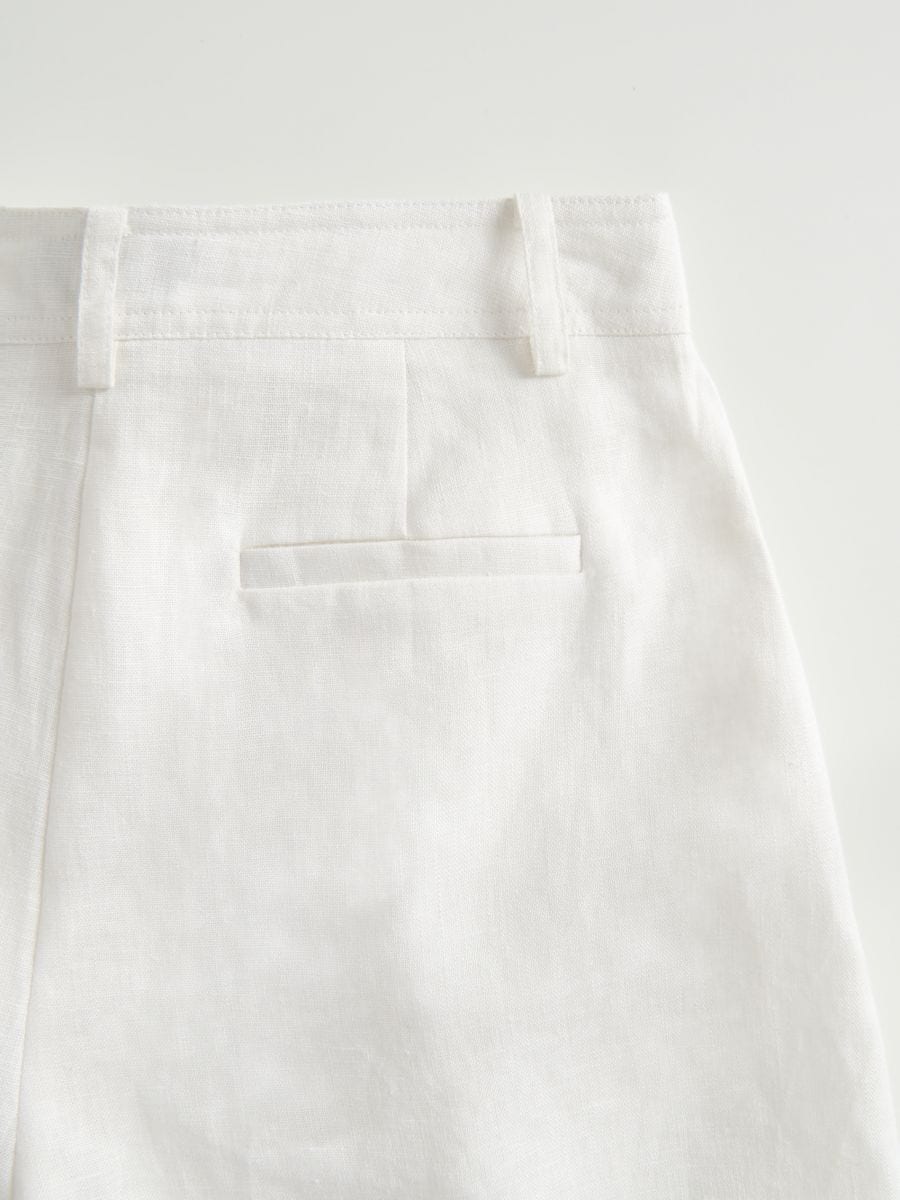 Linen shorts - white - RESERVED - 4