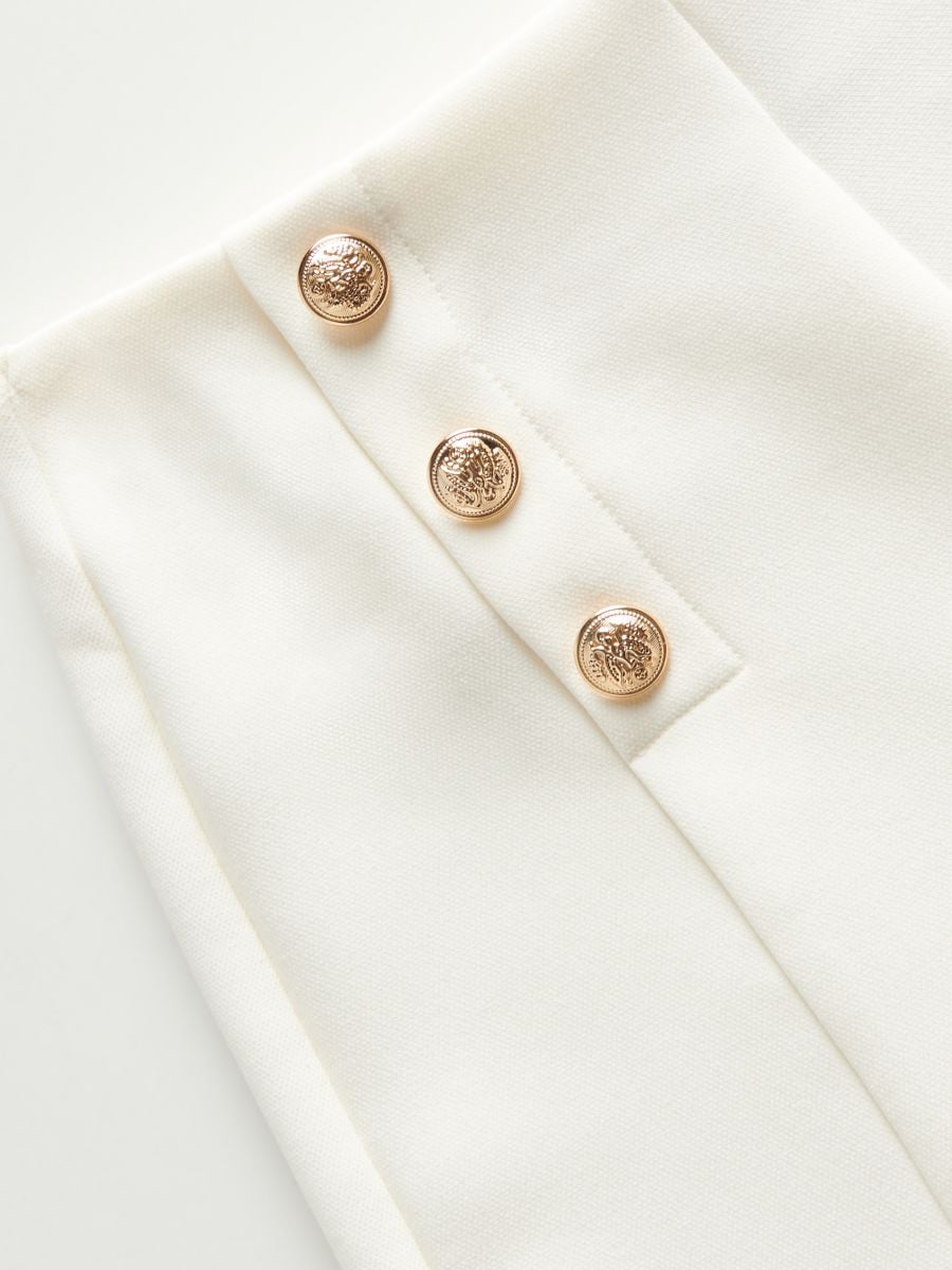 Shorts with decorative buttons - cream - RESERVED - 2